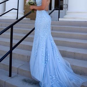 Sherri Hill Light Blue Gown